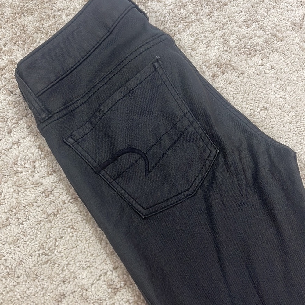 American eagle faux leather jegging size 6